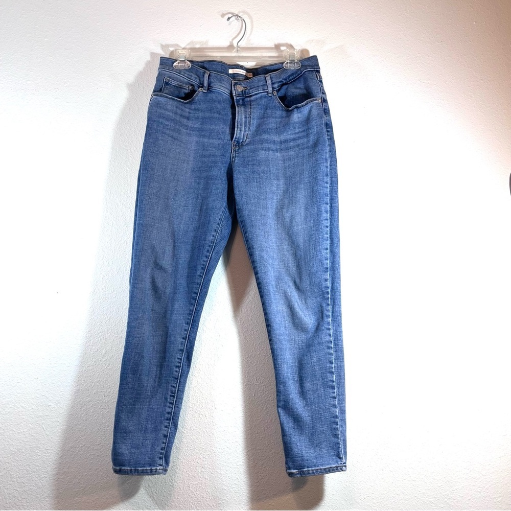 Levi's Women's Classic Crop Blue Jeans - Size 14 / W32 Elastane Retro